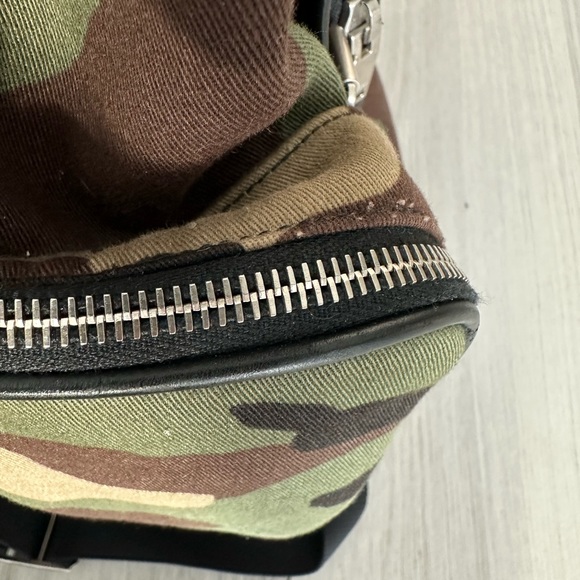 Saint Laurent Utilitarian Camo Print Backpack Green Multi - Picture 5 of 11